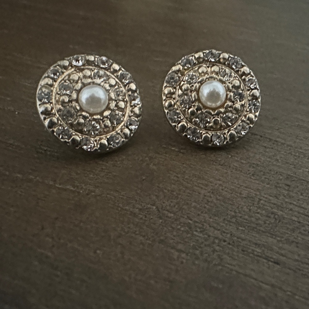 Elegant Gold and Silver Stud Earrings